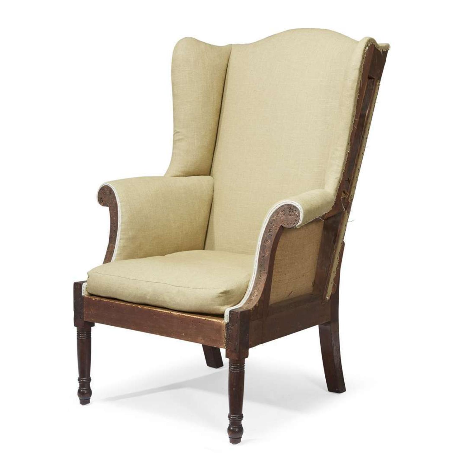 Federal mahogany easy chair early 19th century