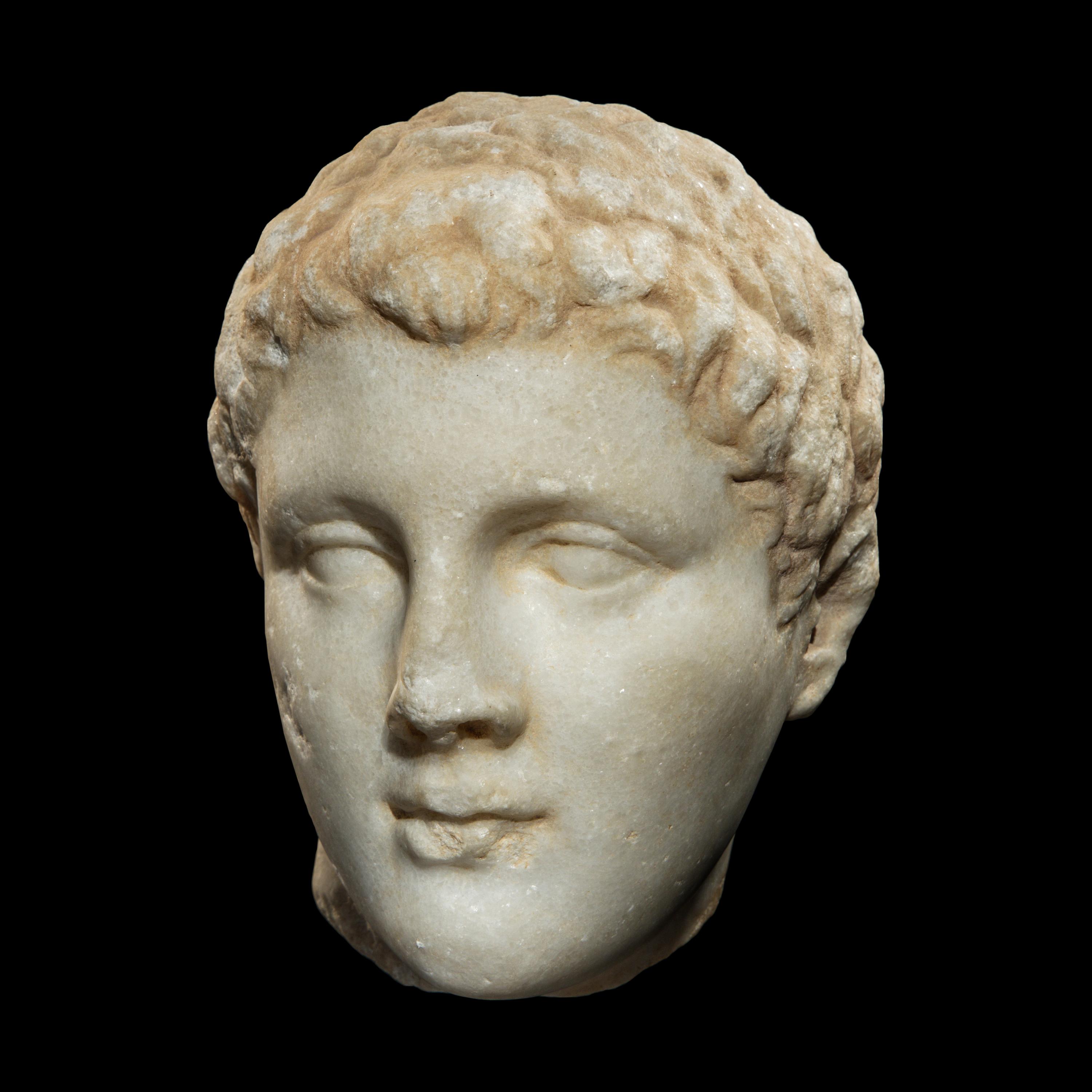 A Greek Marble Head of a Youth
