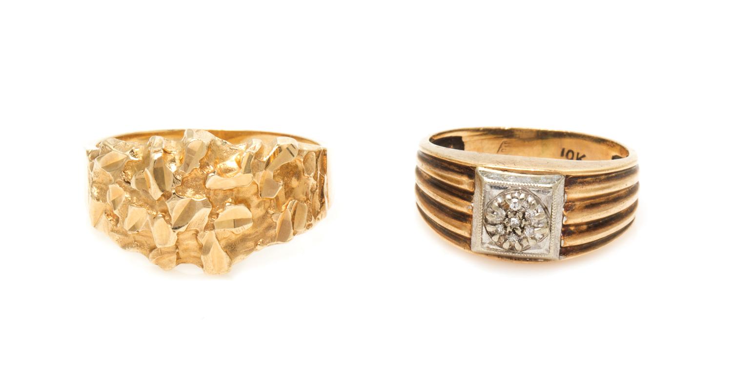 A Collection of Yellow Gold Jewelry, 7.50 dwts.