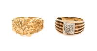 A Collection of Yellow Gold Jewelry, 7.50 dwts.