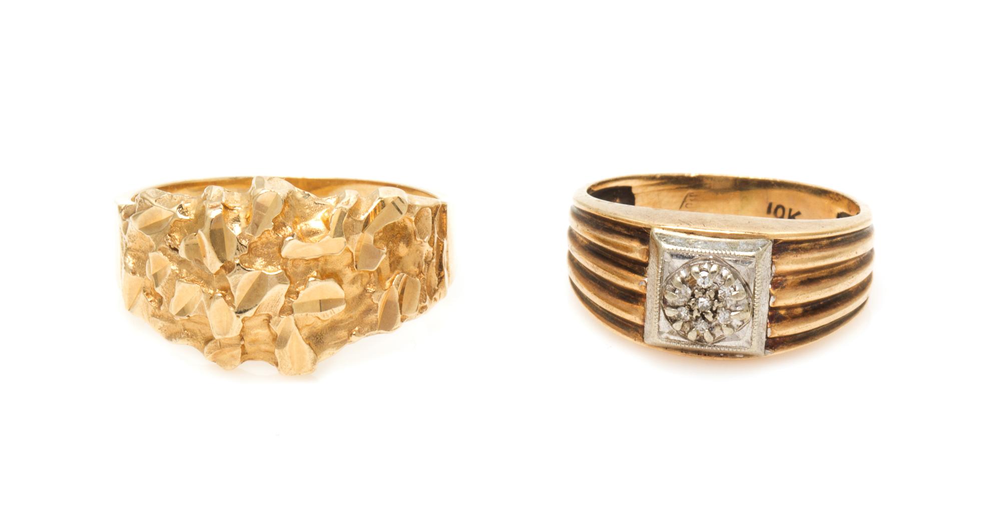 A Collection of Yellow Gold Jewelry, 7.50 dwts.