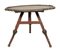 A Dutch Green Painted Tilt Top Table