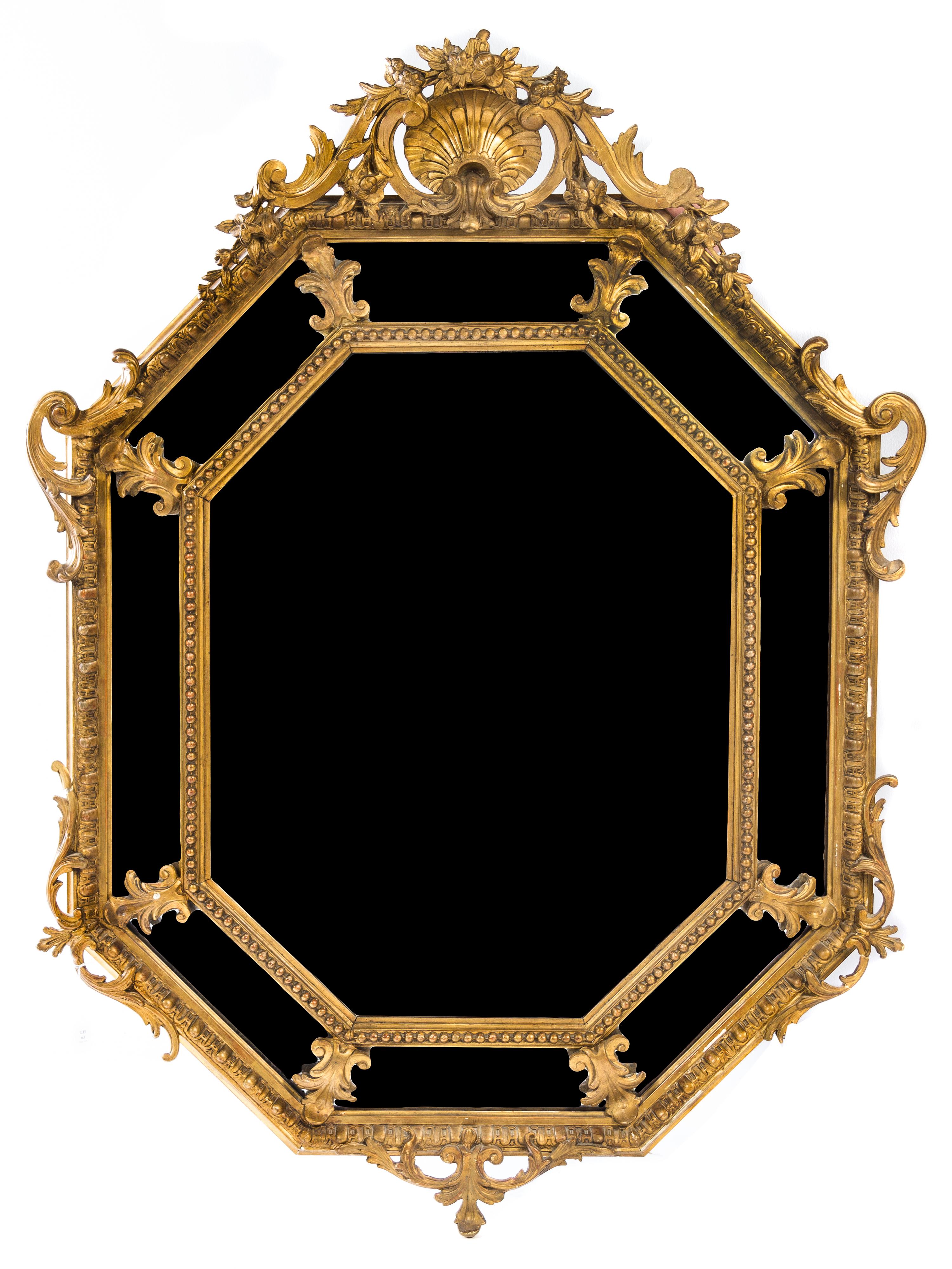A Regence Style Giltwood Mirror Height 55 1/2 inches. — 19TH CENTURY