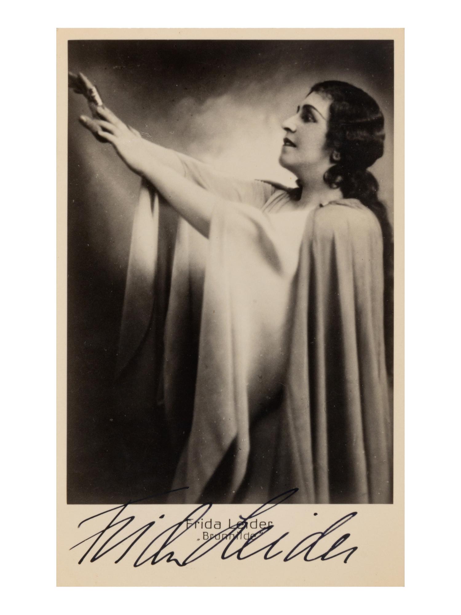 A Group of 5 Signed Photographs or Photographic Postcards of Opera Singers from the 1920s