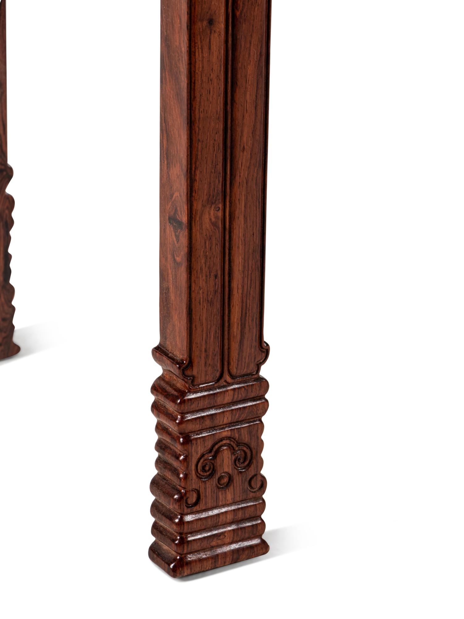 A Chinese Huanghuali Recessed-Leg Altar Table, Qiaotou'an