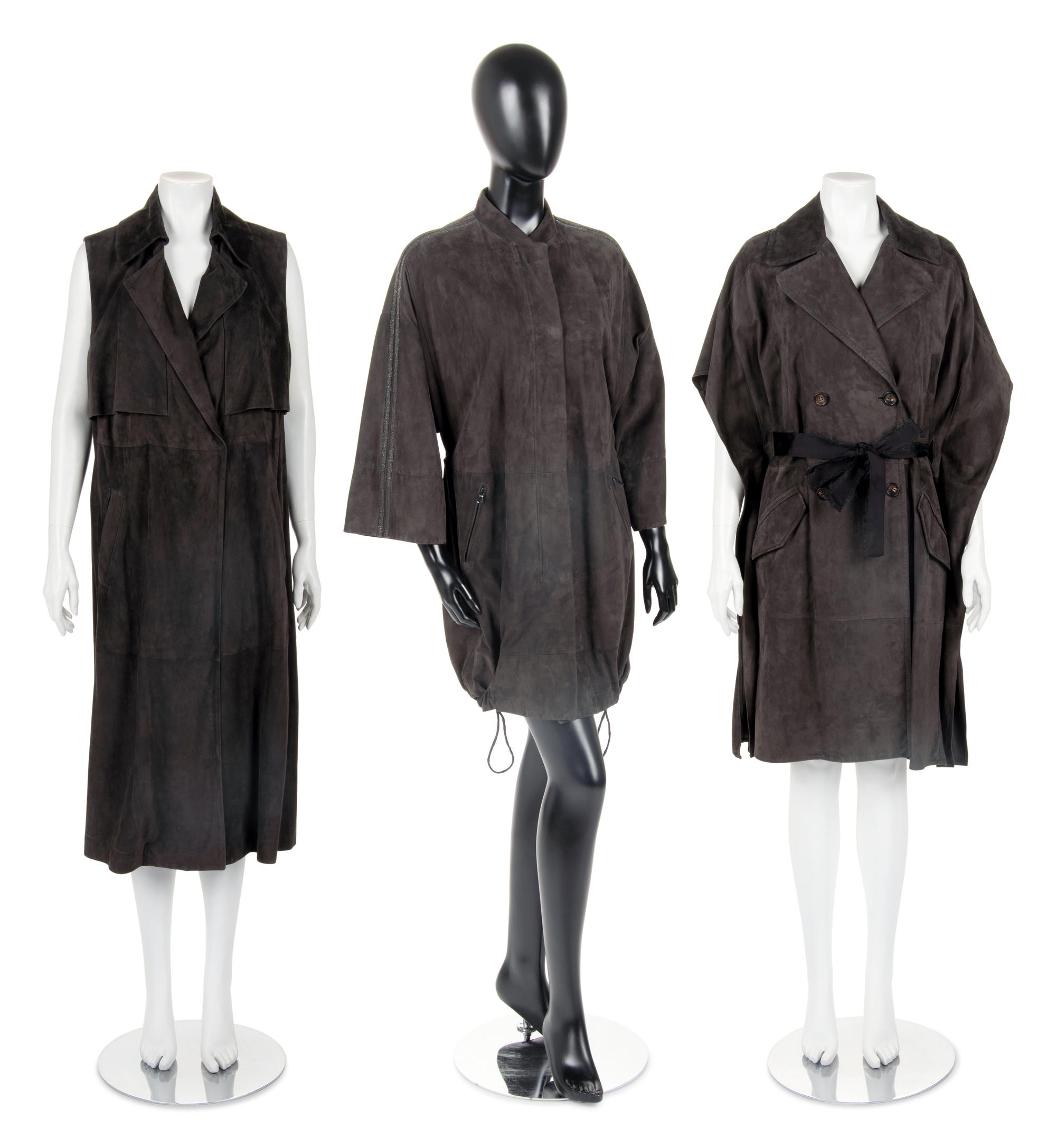 Three Brunello Cucinelli Suede Pieces
