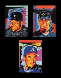 A Group of 24 1995 Donruss Diamond Kings Signed Autograph Baseball Cards,