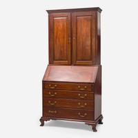 A Chippendale carved mahogany desk and bookcase Possibly Providence, Rhode Island, late 18th century