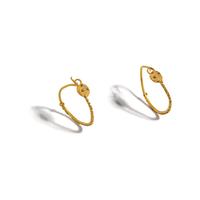 A Pair of Roman Gold Hook Earrings