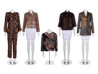Four Designer Jackets and One Two-Piece Pant Ensemble: Two Etro, One J. Mendel, One Dolce & Gabbana, and One Etro Pantsuit