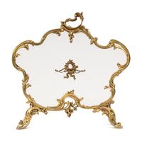 A Louis XV Style Gilt Bronze Fire Screen