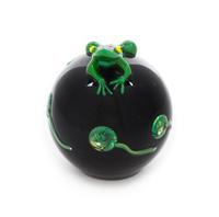 Correia Art Glass, Fountain Valley, California, a frog paperweight