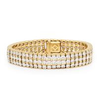 TIFFANY & CO., DIAMOND AND YELLOW GOLD BRACELET