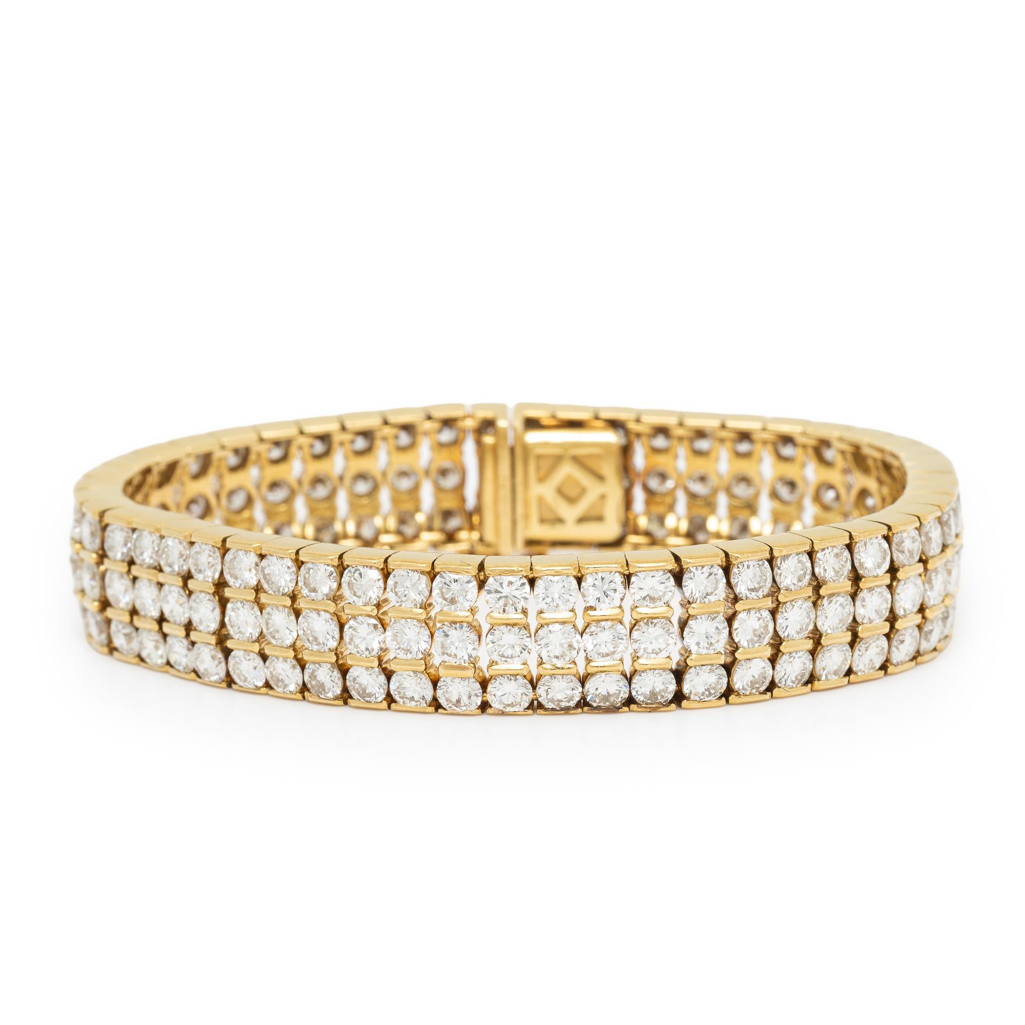 TIFFANY & CO., DIAMOND AND YELLOW GOLD BRACELET