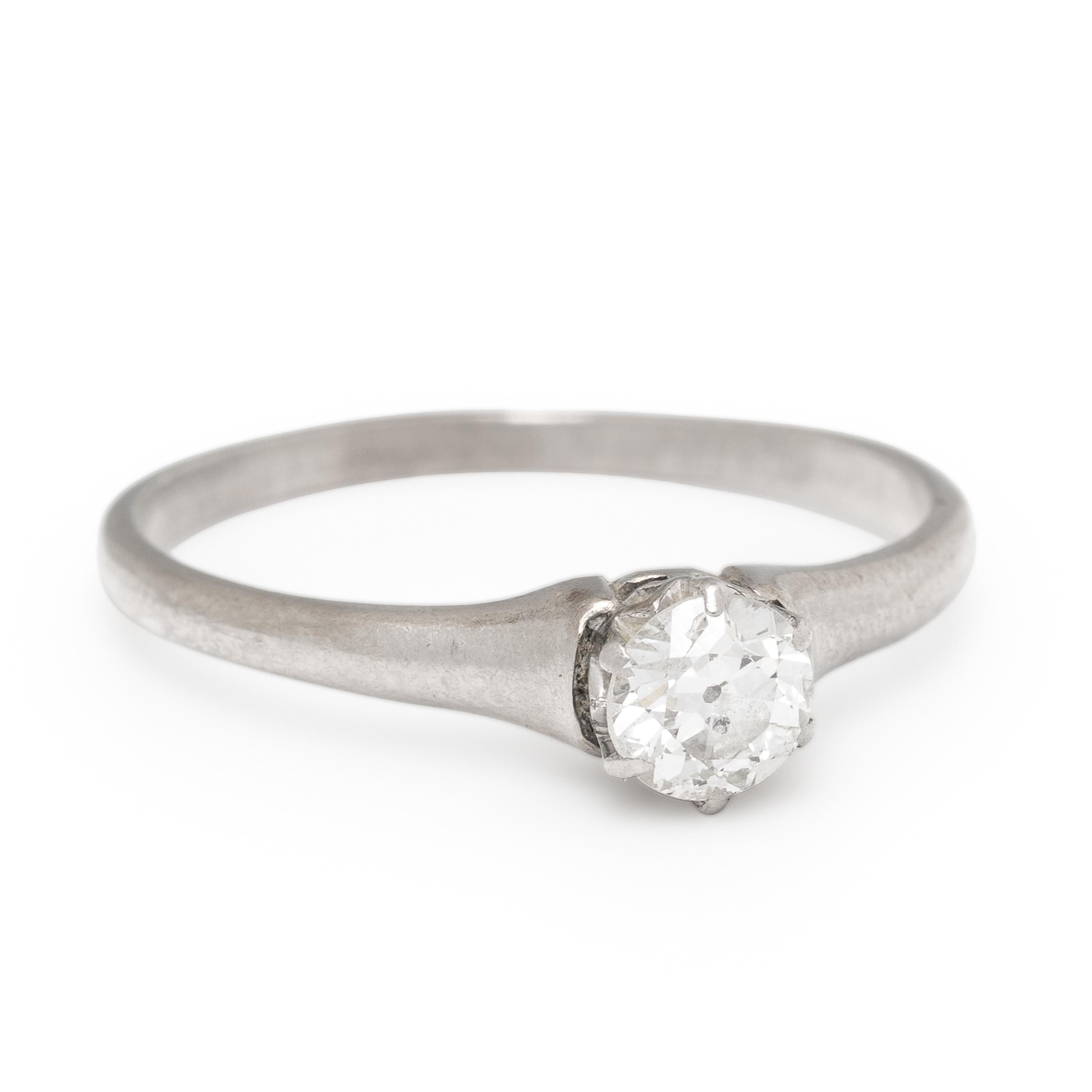 Diamond and Platinum Solitaire Ring