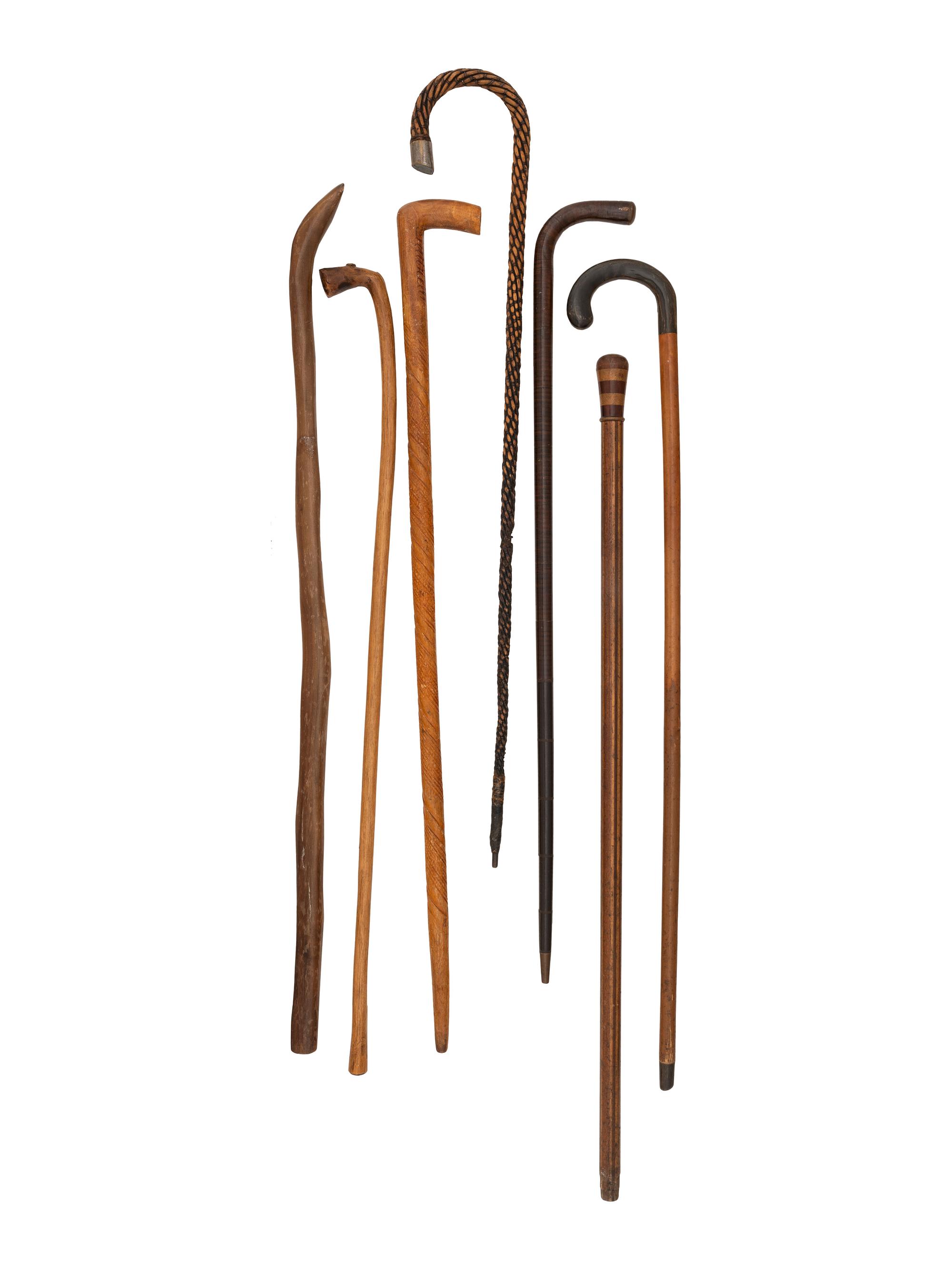 Seven Folk Art Carved Canes