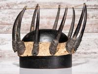 Northwest Coast Carved Mountain Goat Crown