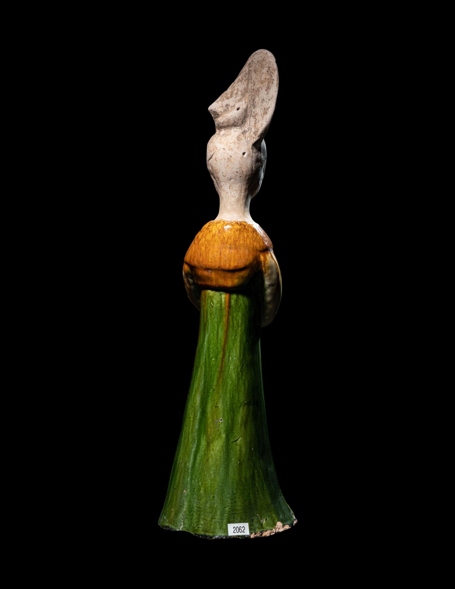 A Sancai Pottery Figure of a Standing Court Lady