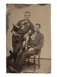 [EARLY PHOTOGRAPHY]. 8 occupational photographs, incl. firefighters and police officers.