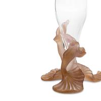 A Daum Colorless Glass and Pâte de Verre Mermaid Vase