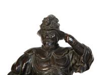 A Japanese Bronze Figure of a Samurai Warrior — 19th Century