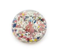An Antique American Frit Motto Paperweight Diameter 3 inches