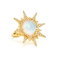 STEPHEN WEBSTER, QUARTZ AND DIAMOND 'CRYSTAL HAZE' RING