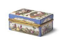 A Meissen Porcelain Commemorative Box with Frederick the Great and Elisabeth Christine