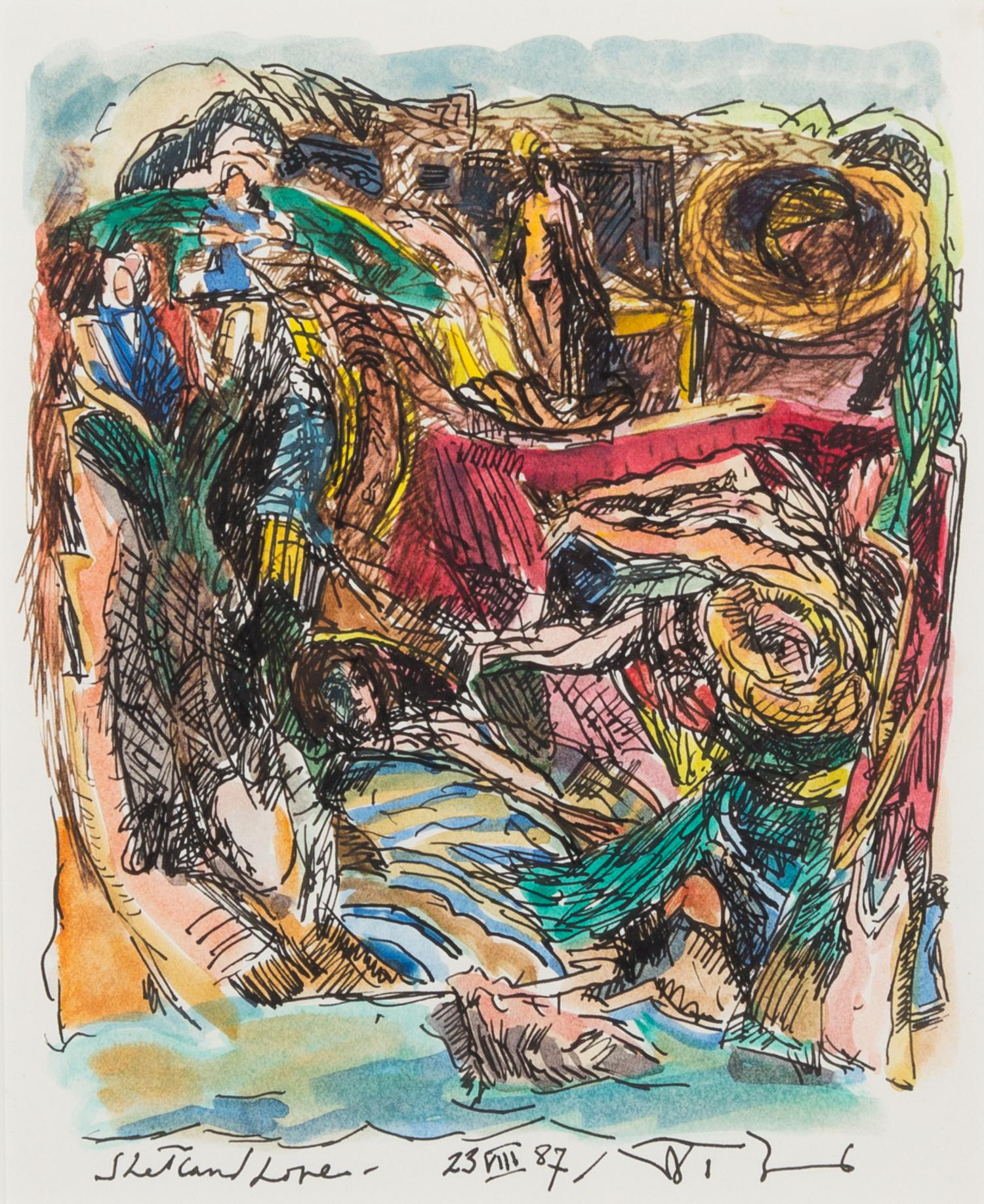 Robert Barnes, (American, b. 1934), Shetland Love, 1987