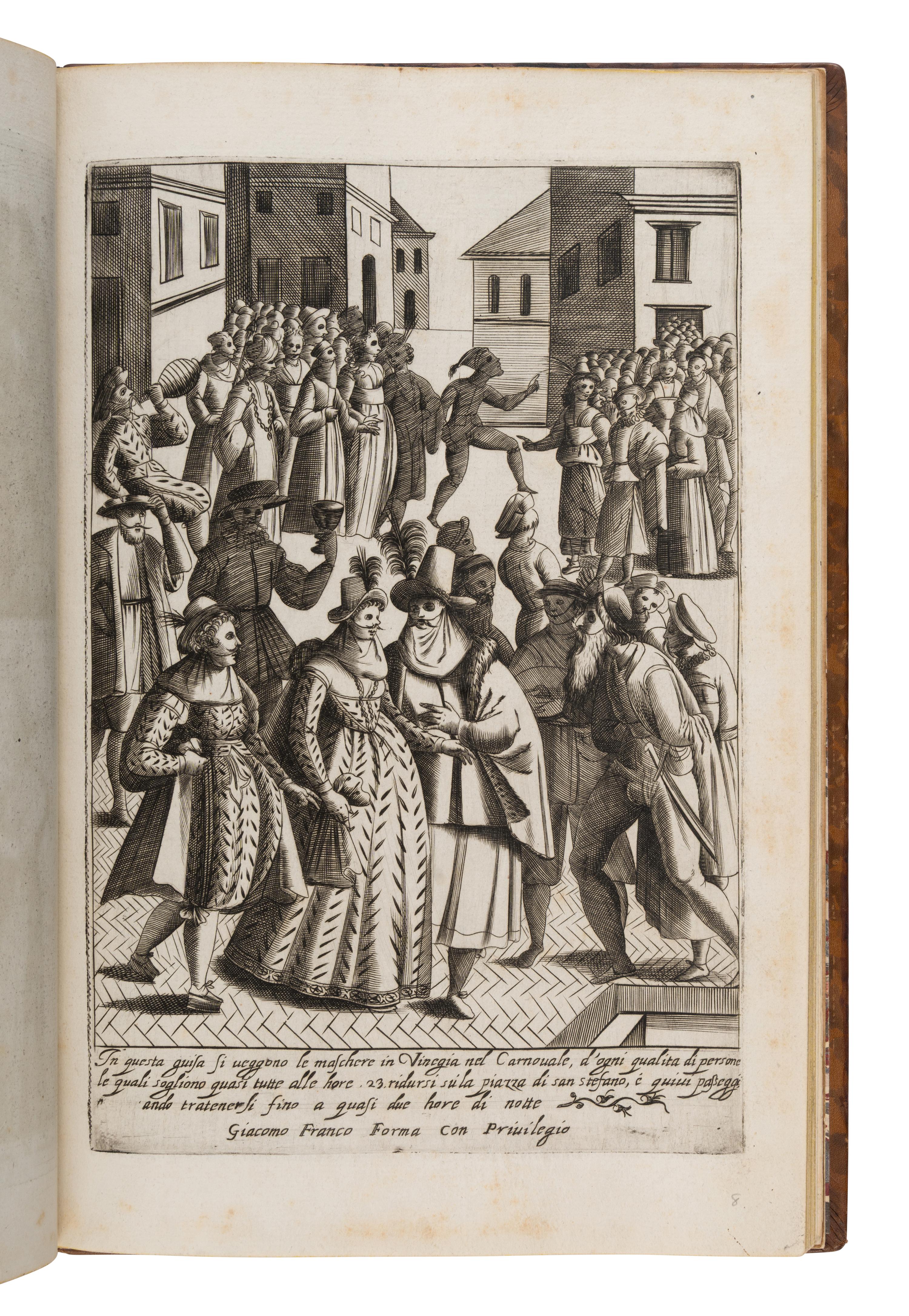 Franco, Giacomo (1550-1620). Habiti d'huomeni et donne venetiane . [Venice, 1610].
