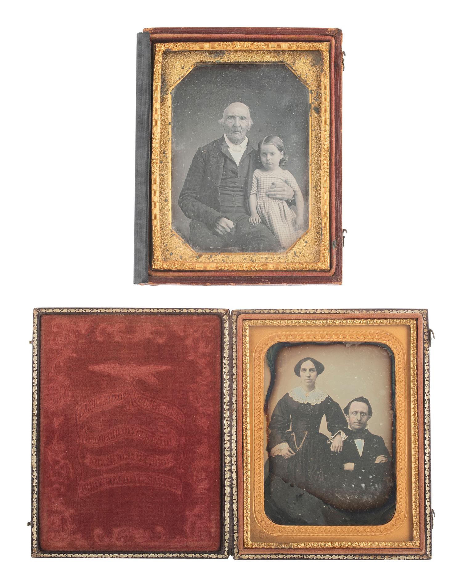 [EARLY PHOTOGRAPHY]. 18 quarter plate daguerreotypes featuring men and women.