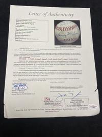 A 1942 Detroit Tigers Team Signed Autograph Baseball Featuring Charlie Gehringer (JSA Letter of Authenticity),