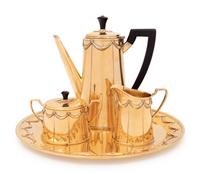 A Tiffany & Co. Silver-Gilt Four-Piece Coffee Service