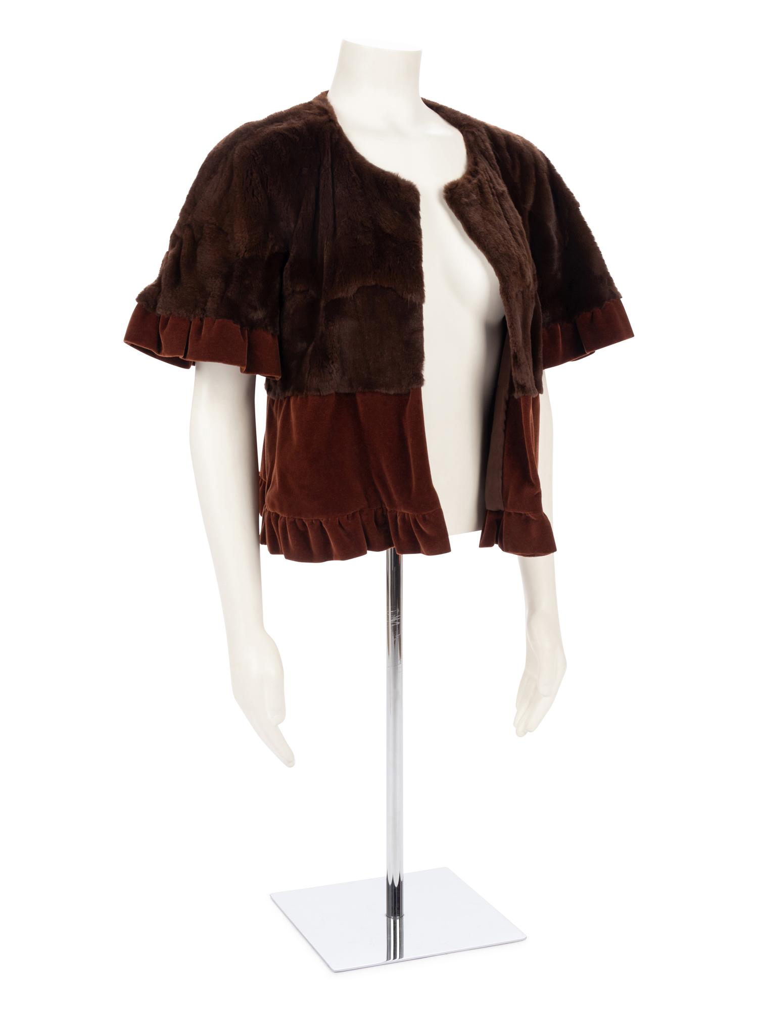 Vera Wang Brown Weasel Jacket, 2000s