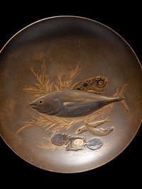 Three Japanese Lacquer 'Fish' Dishes