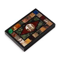 Four Grand Tour Micromosaic and Slate Paperweights