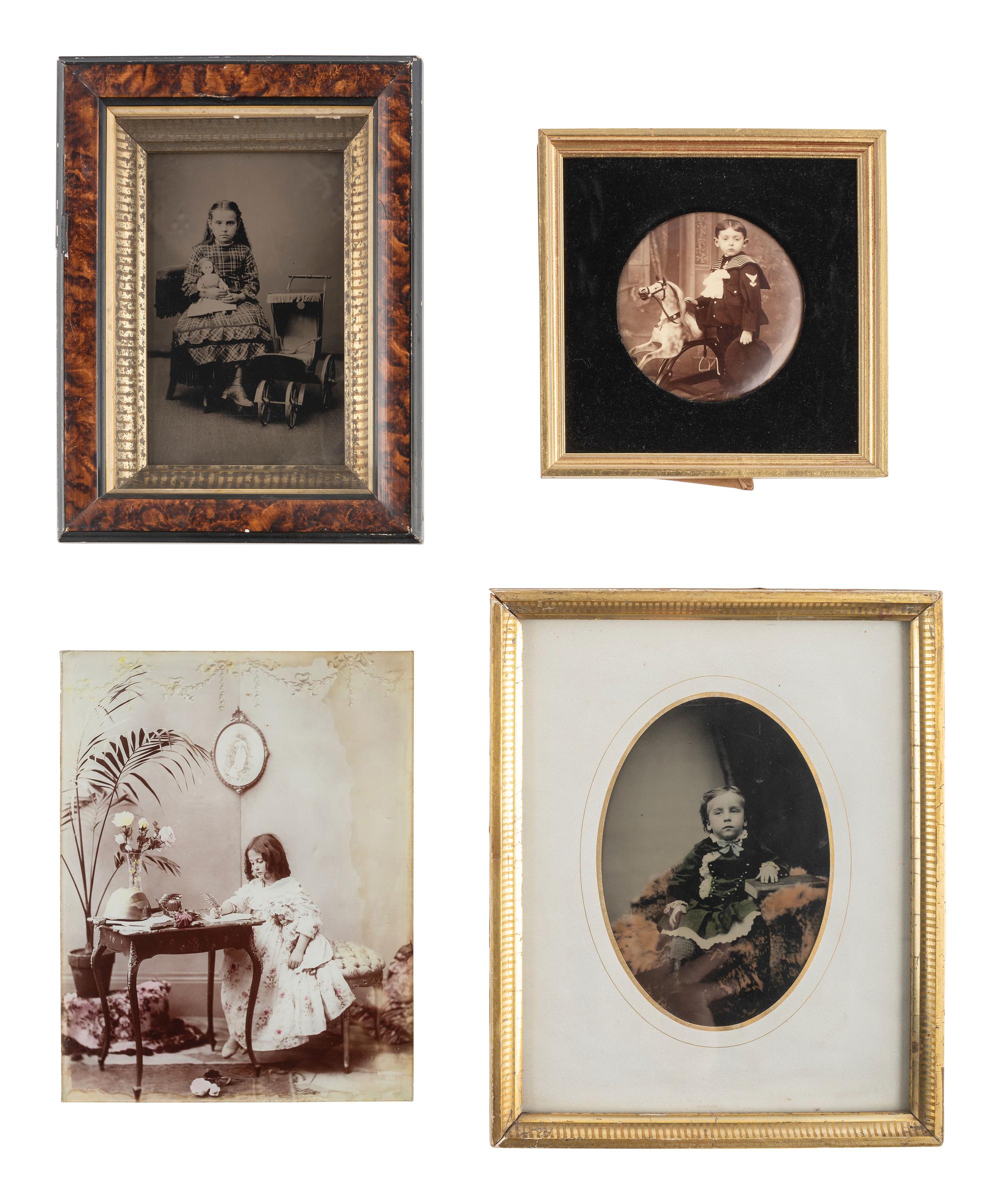 [EARLY PHOTOGRAPHY]. An assorted group of portraits featuring children.