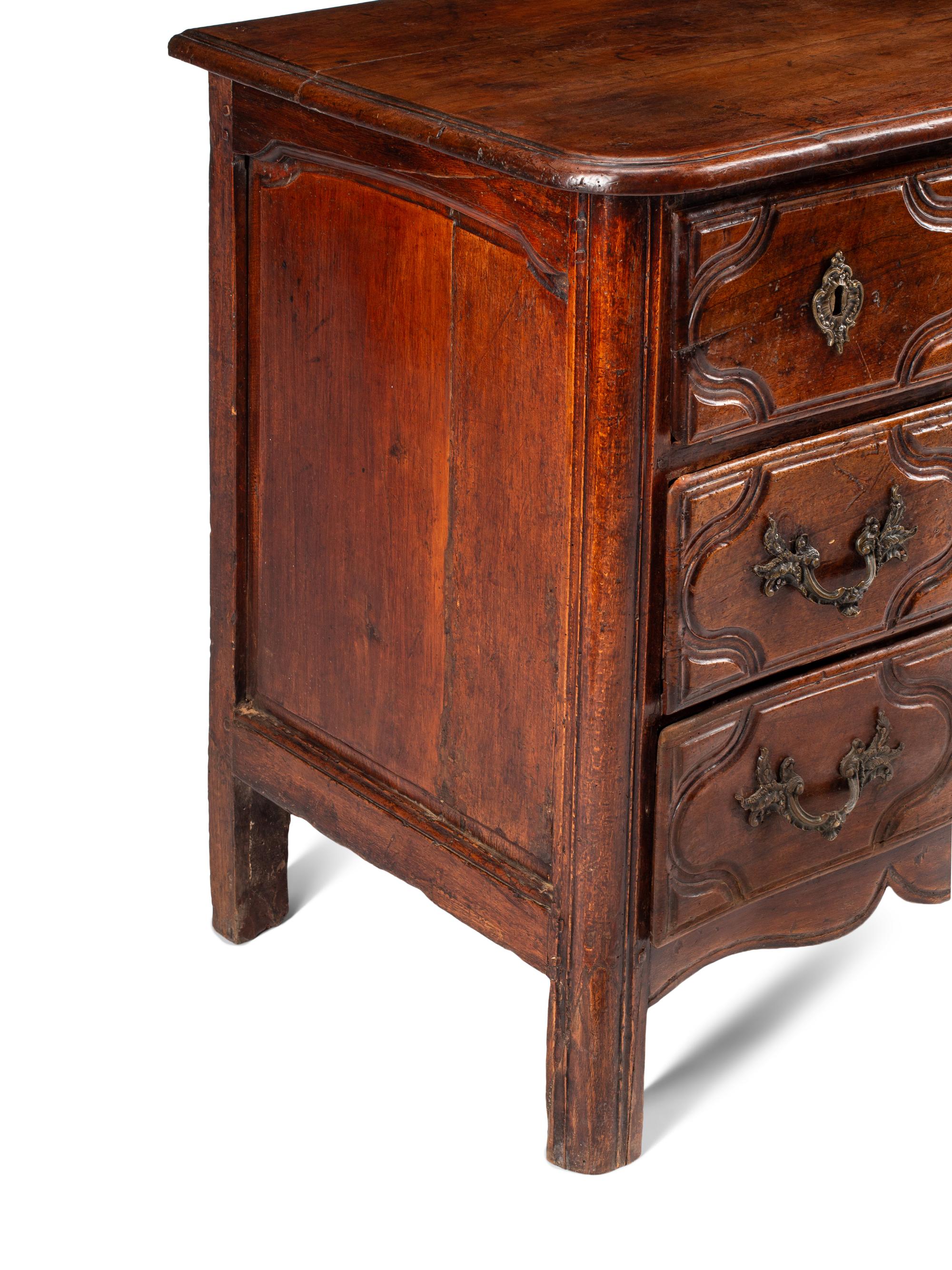 A Louis XV Provincial Walnut Small Commode