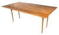 A Shaker Sycamore Drop-Leaf Table Height 30 x width 72 x depth 21 inches. — 20TH CENTURY