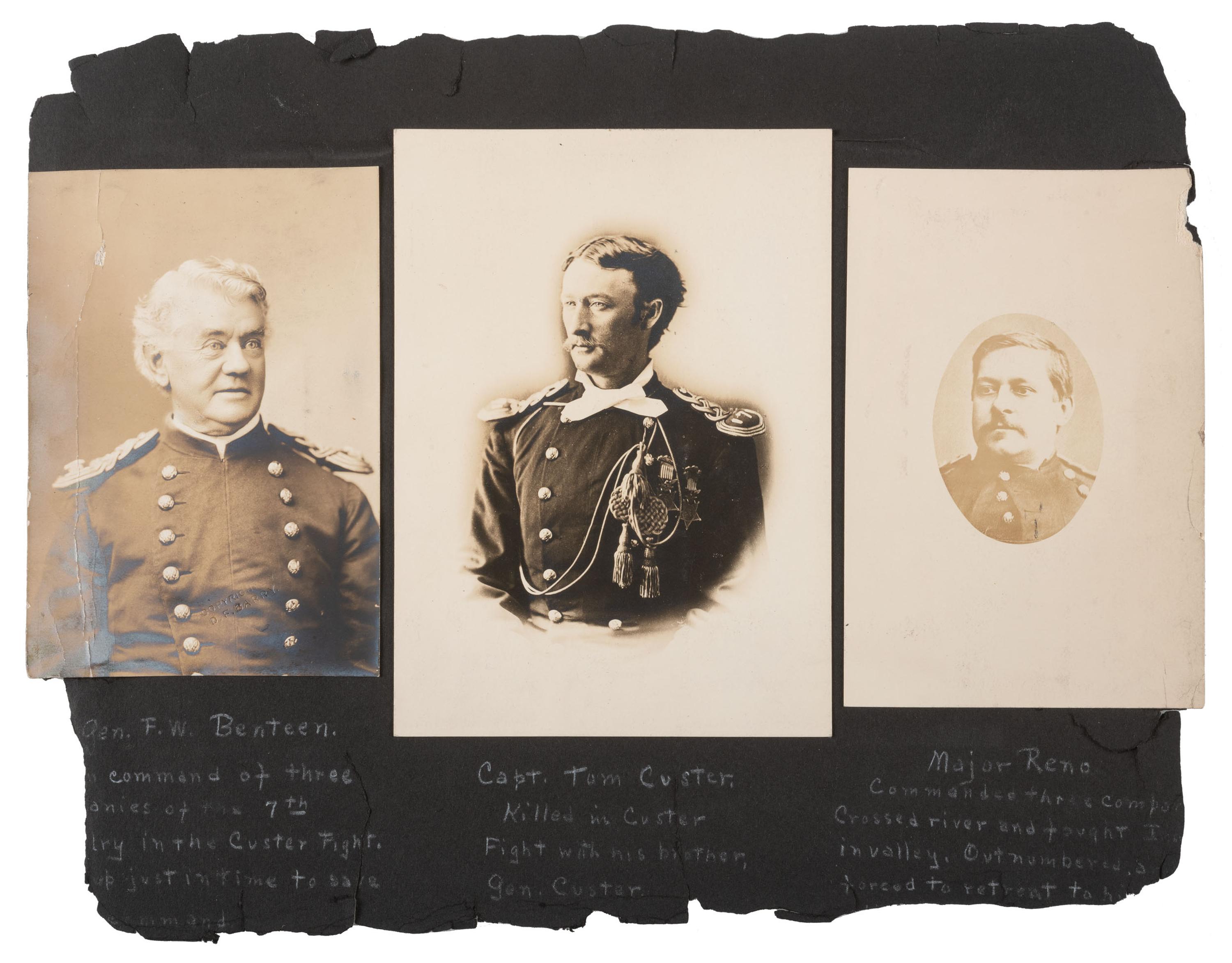 [NATIVE AMERICANS]. BARRY, David F. (1854-1934), photographer. A collection of 51 photographs of Native American subjects, George Armstrong Custer, and personalities and places associated with the Battle of Little Bighorn.