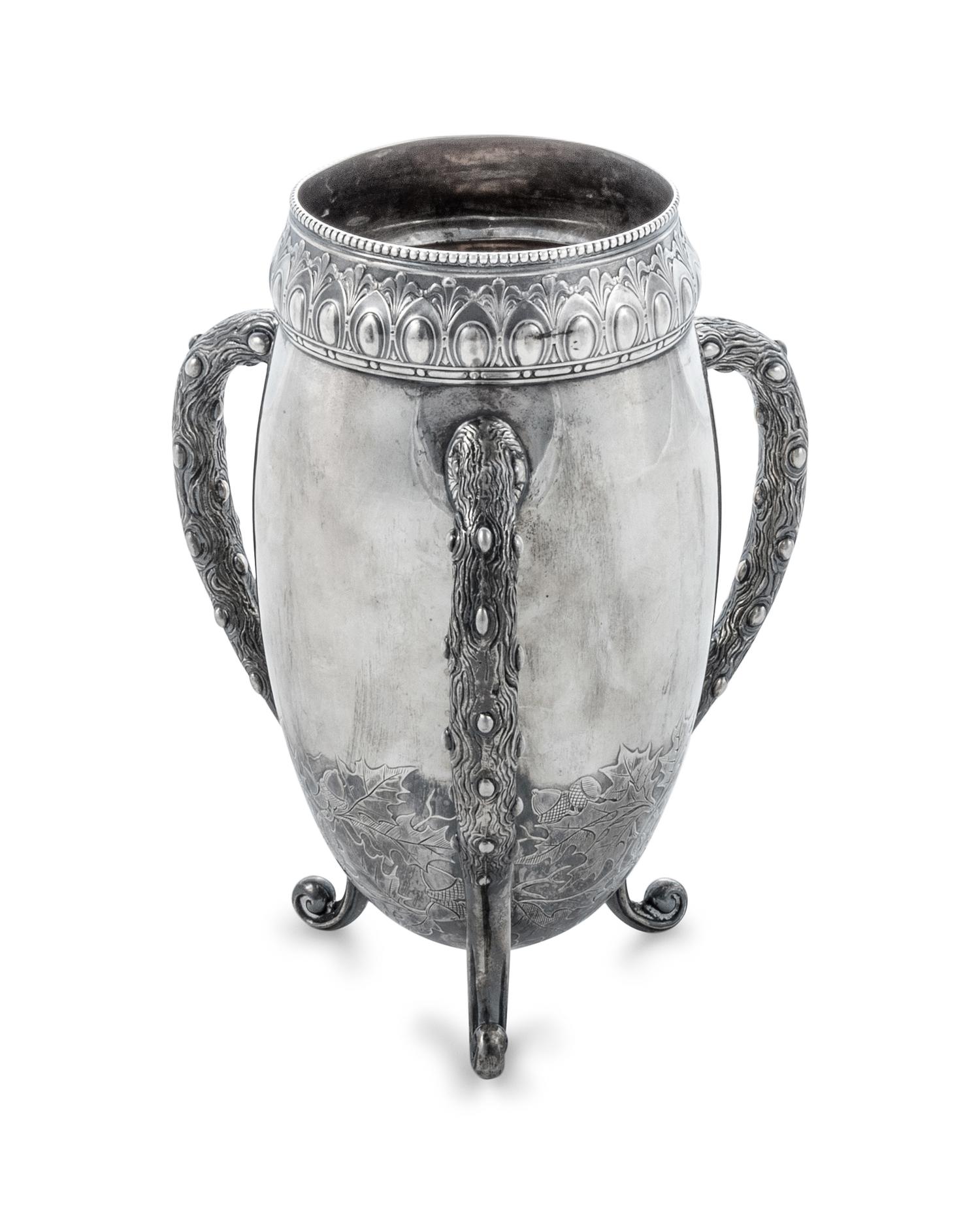 An American Silver Three-Handled Vase