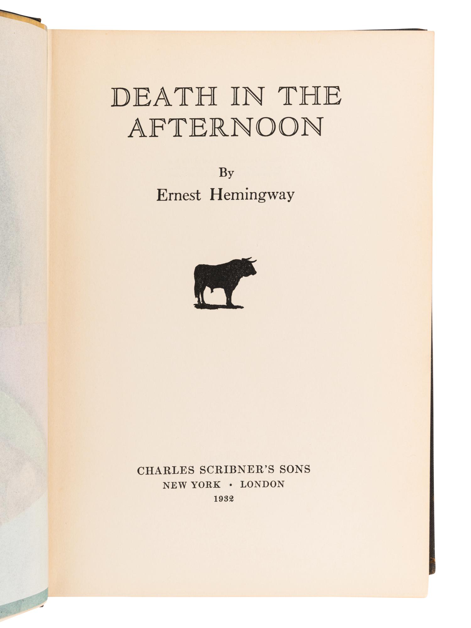 HEMINGWAY, Ernest (1899-1961). A group of 8 works, comprising: