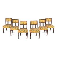 A Set of Six George III Style Mahogany Dining Chairs