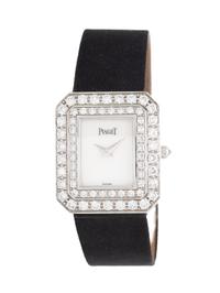 PIAGET, REF. 51165 18K WHITE GOLD AND DIAMOND WITH MOTHER-OF-PEARL FACTORY DIAMOND BEZEL 'PROTOCOLE' WATCH, ORIGINAL RECEIPT