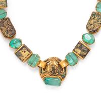 YELLOW GOLD AND EMERALD SET