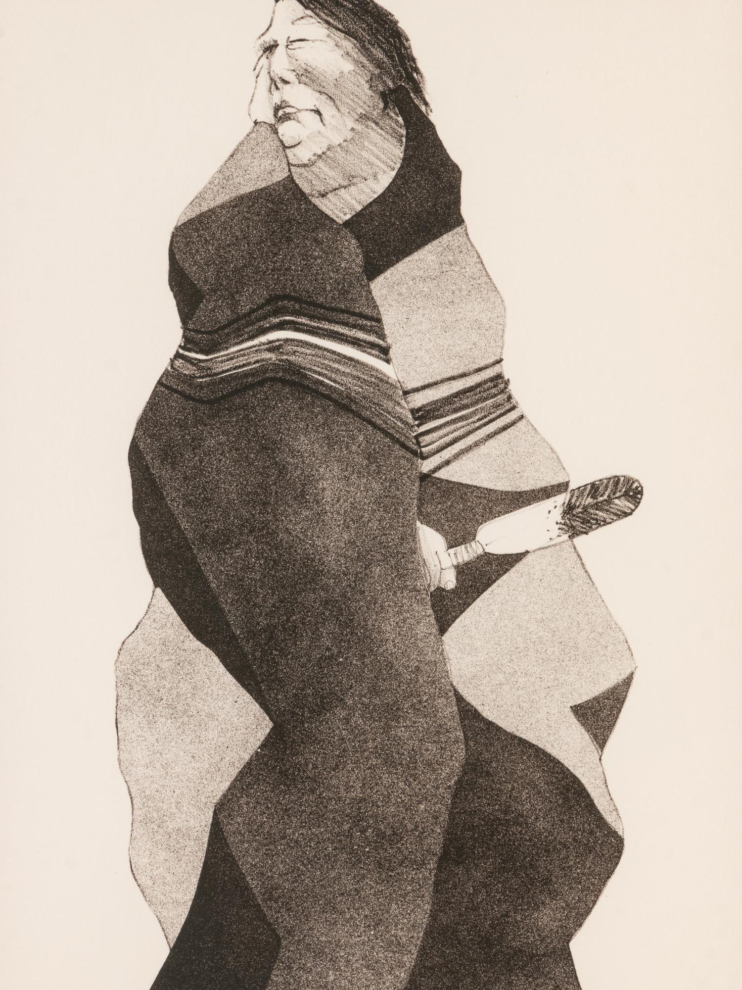 Two Works: Indian with Feather, Printer's Proof and Grandmother, edition I/X, 1977
