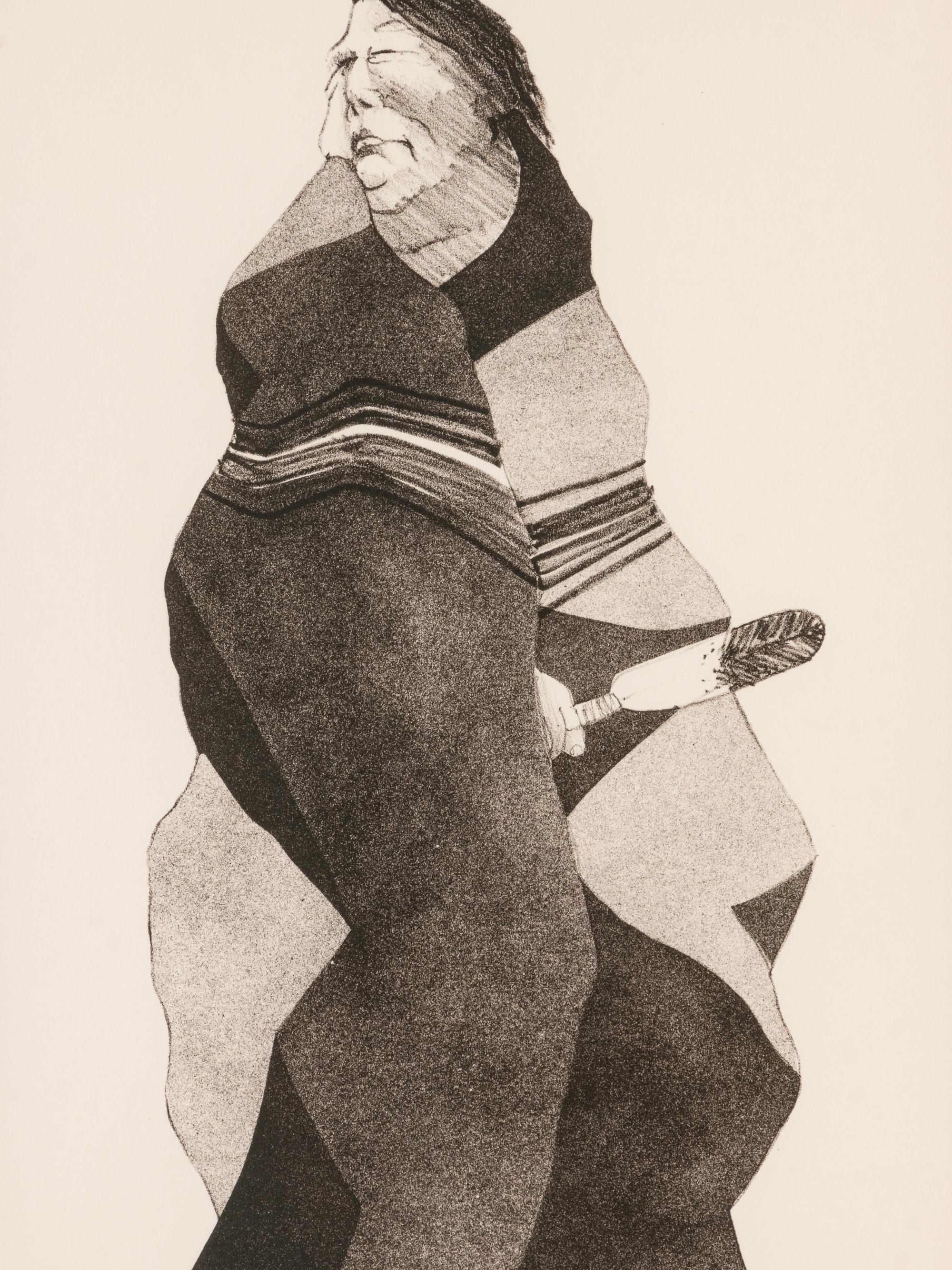 Two Works: Indian with Feather, Printer's Proof and Grandmother, edition I/X, 1977