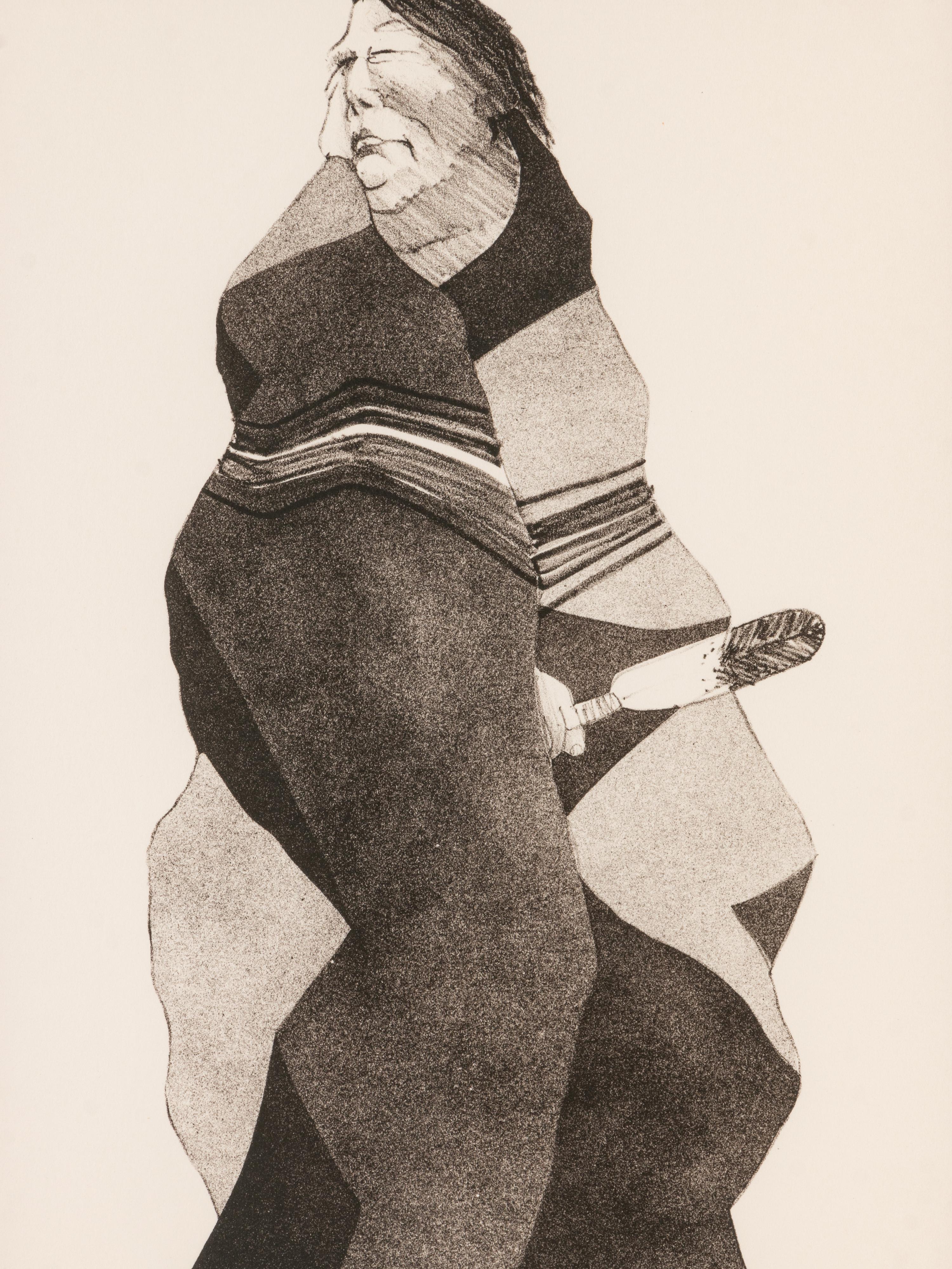 Two Works: Indian with Feather, Printer's Proof and Grandmother, edition I/X, 1977