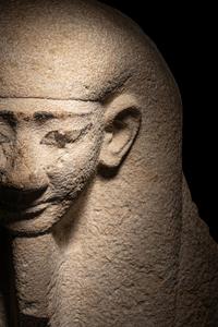 An Egyptian Limestone Sarcophagus Lid