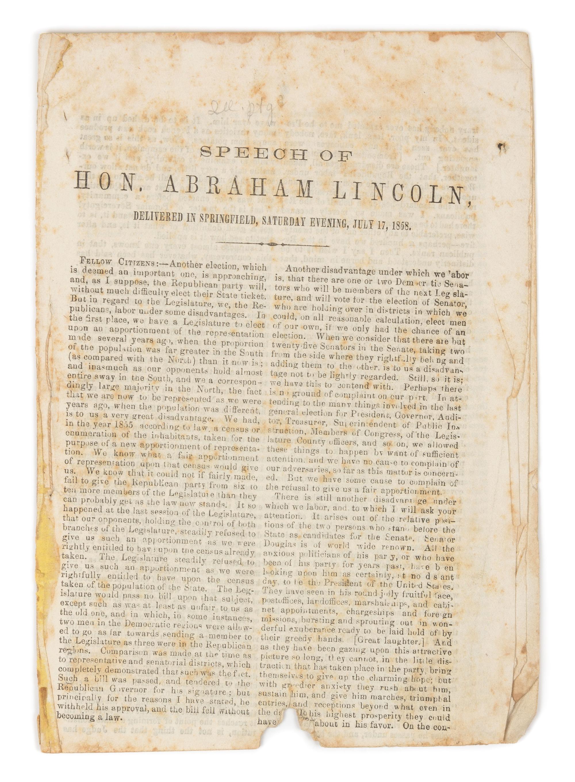 LINCOLN, Abraham (1809-1865)